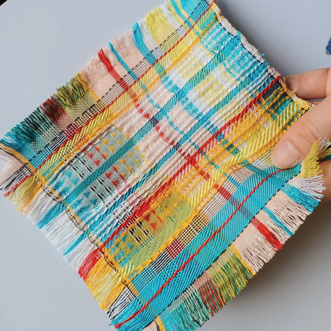 Silk Threads Woven Artwork Textile Art Piece Etsy