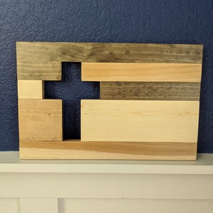 Wood Cross, Cross Wall Art, Cross Wall Decor, Wooden Cross, Rustic Wood Cross, First Communion Gift, Baptism Gift, Spiritual Gift
