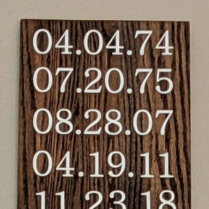 Customized Birthdate Sign, Wood Date Sign, Wood Birthday Sign, Special Date Sign