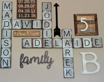 Scrabble Wall Tiles, Wall Tiles, Letter Tiles, Scrabble Tiles, Scrabble Wall Art