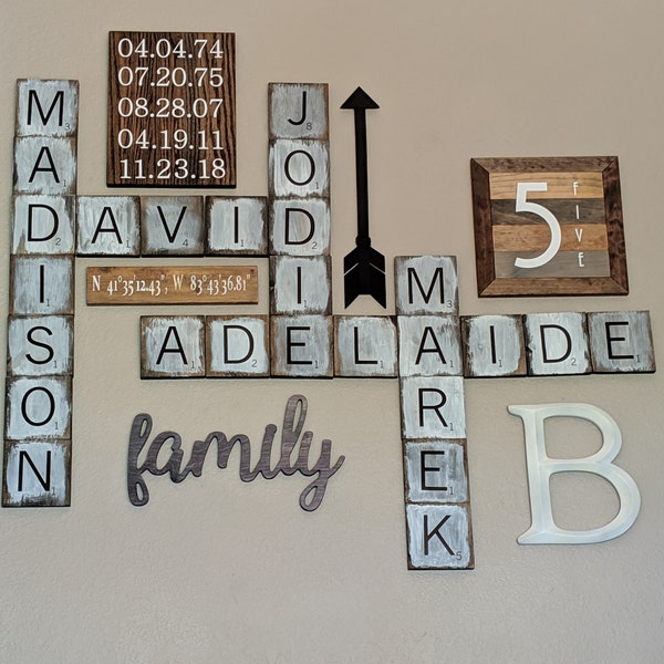 Scrabble Wall Tiles, Wall Tiles, Letter Tiles, Scrabble Tiles, Scrabble Wall Art