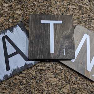 5.5&quot; Scrabble Wall Tiles, Wall Tiles, Letter Tiles, Wall Tile Art, Scrabble Tiles