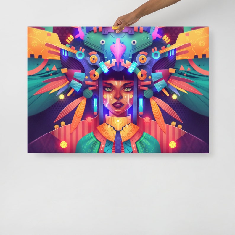 Paper Print Unique Digital Art Artist Alvatrucha published Etsy