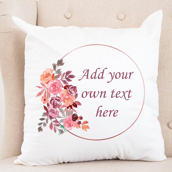 Linen Or Cotton Personalised Cushion Pillow Cover, Mothers Day Gift, your own text, Reserved For, Best Friend, Birthday Gift Mum Nan CC19