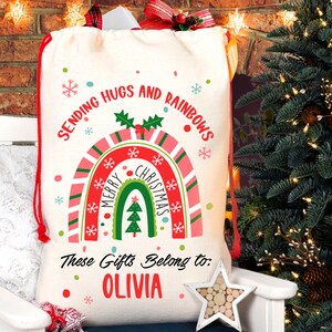 Personalised Christmas Sack Xmas Gifts Gift Family Santa Sack Bag Stocking 2020