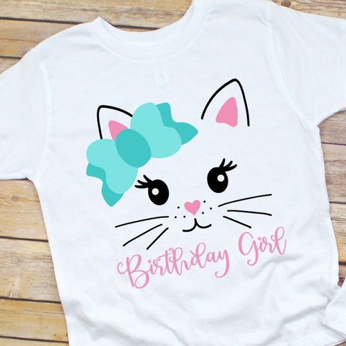 Kitty Birthday Shirt Girls Birthday T 