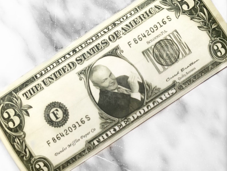 Creed Bucks Three Dollar Bill Sticker The Office Notebook Etsy España