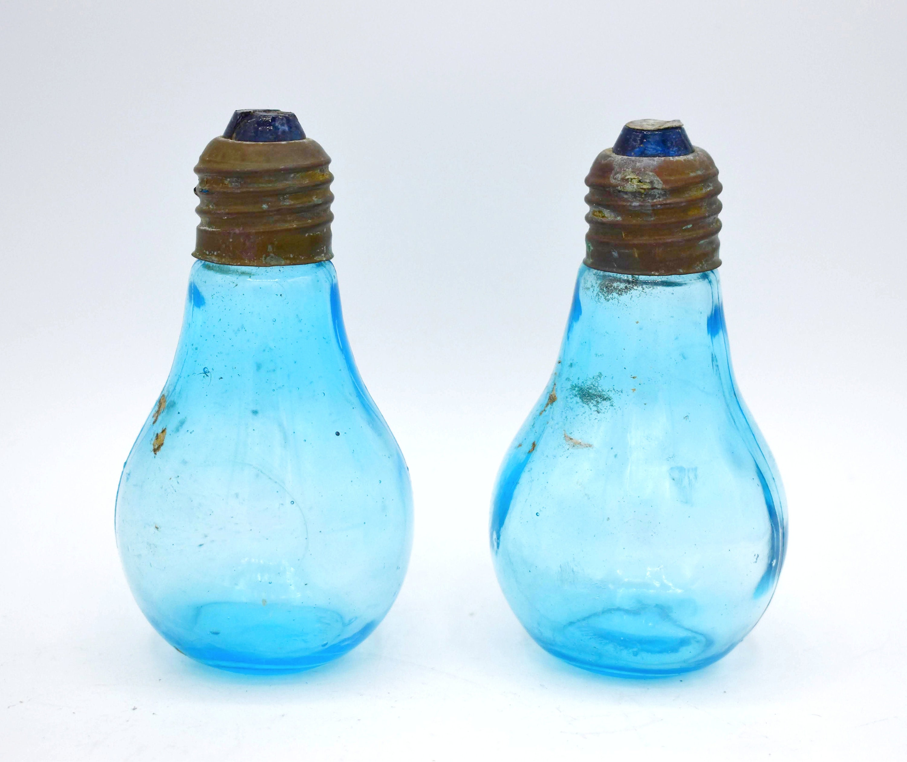 Blue Light Bulb Salt and Pepper Shakers Etsy