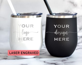 Personalized Wine Tumbler / Custom Wine Tumbler / 12 oz Name Tumbler / Bride Bridesmaid tumblers / Teacher Gifts / Promotional Products