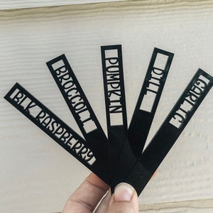 Custom Garden Stakes, Black Acrylic Vegetable and Herb Markers, Garden Markers, Gift for Gardener, Mother's Day, Housewarming, Garden Labels