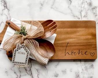 Housewarming Gift Basket, Real Estate Closing Gift Basket, Personalized Cheese Board Set, Custom Engraved Real Estate logo, Client Gift