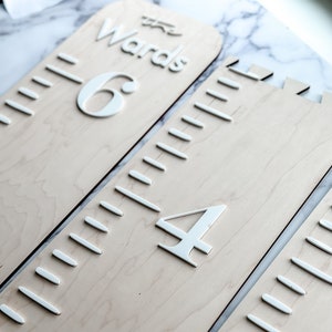 Gráfico de crecimiento de madera personalizado 3D, regla de gráfico de altura familiar, decoración de sala de juegos, arte de pared para niños, marcadores de altura personalizados, primer regalo de cumpleaños