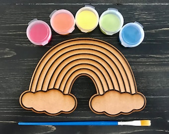 DIY Kids Rainbow Paint Set, Paint your Own Rainbow, Quarantine Project Craft, Girls Craft Kit, Boys Craft Kit, Kids Craft Set, Paint Party
