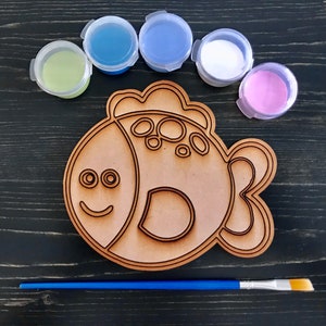 DIY Kids Fish Paint Set, Paint your Own Fish, Quarantine Project Craft, Girls Craft Kit, Boys Craft Kit, Kids Craft Set, Paint Party