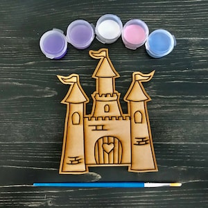 DIY Kids Princess Castle Paint Set, Paint your Own Castle, Quarantine Project Craft, Girls Craft Kit, Kids Craft Set, Paint Party