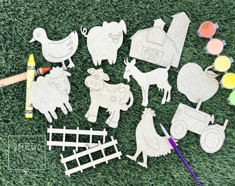 At the Farm DIY Tiered-tray Craft Kit | DIY Craft Kit | Paint Party ...