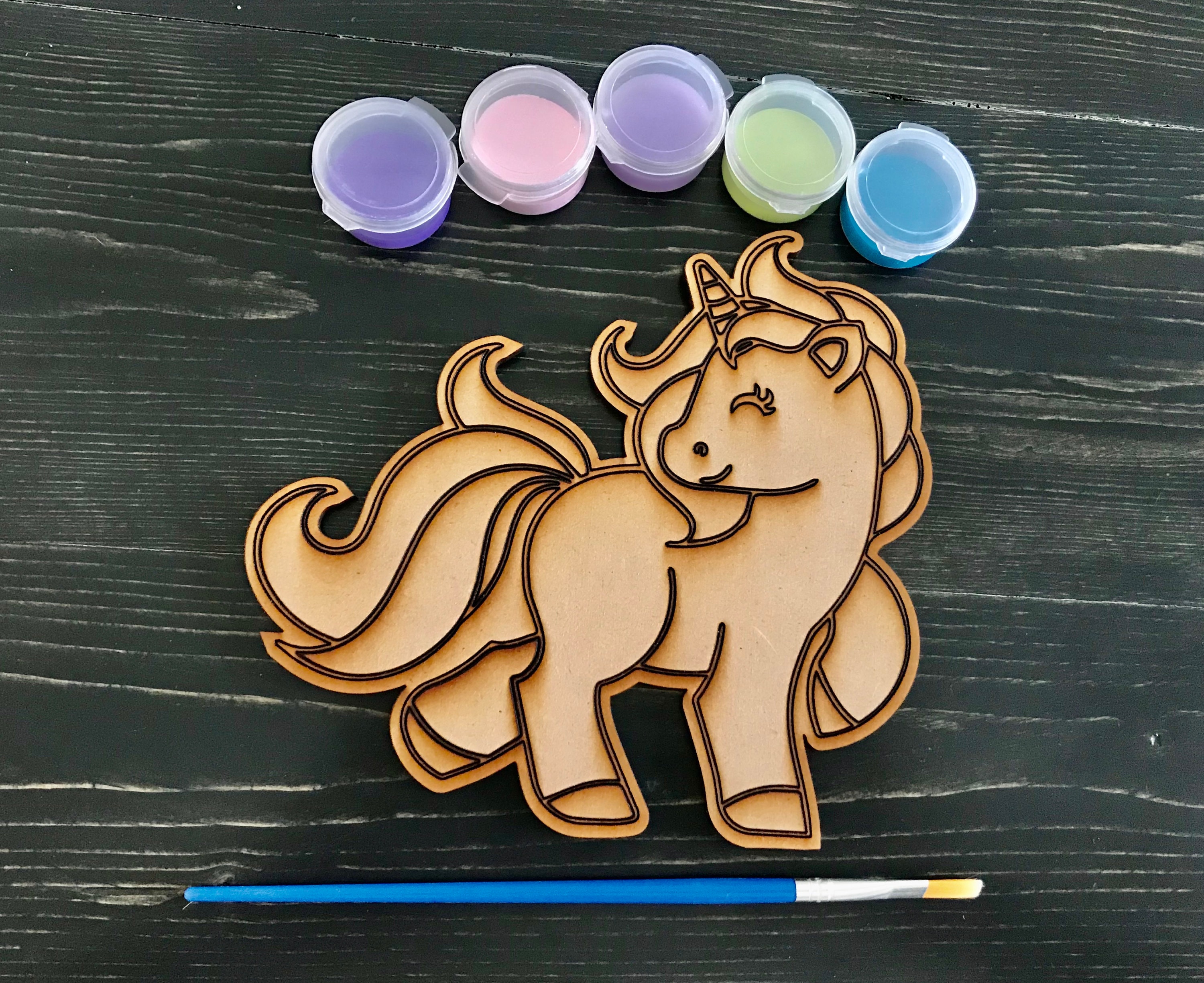 DIY Kids Unicorn Paint Set Paint your Own Unicorn Quarantine Etsy