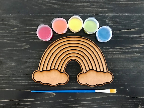 DIY Kids Rainbow Paint Set, Paint Your Own Rainbow, Quarantine