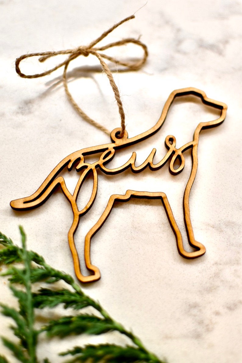 Personalized Dog Name Ornament Christmas Gift for Dog Dog Etsy