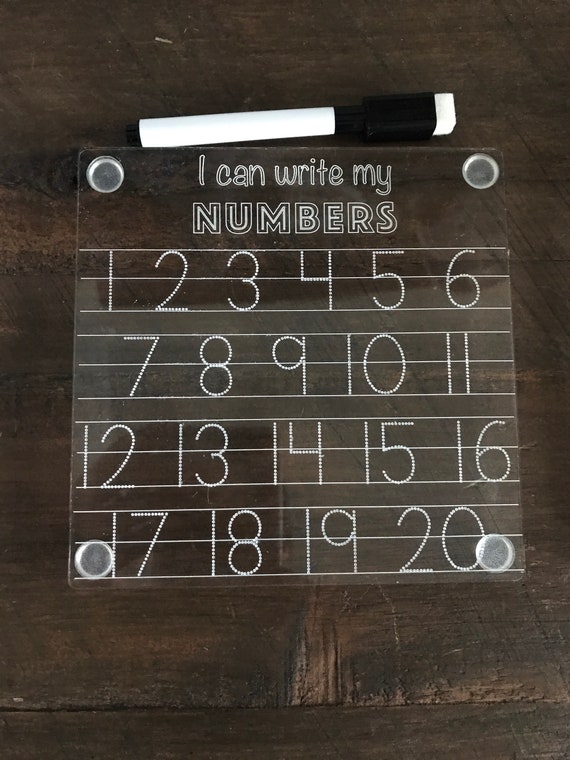 Alphabet Number tracing writing educational reusable dry wipe 