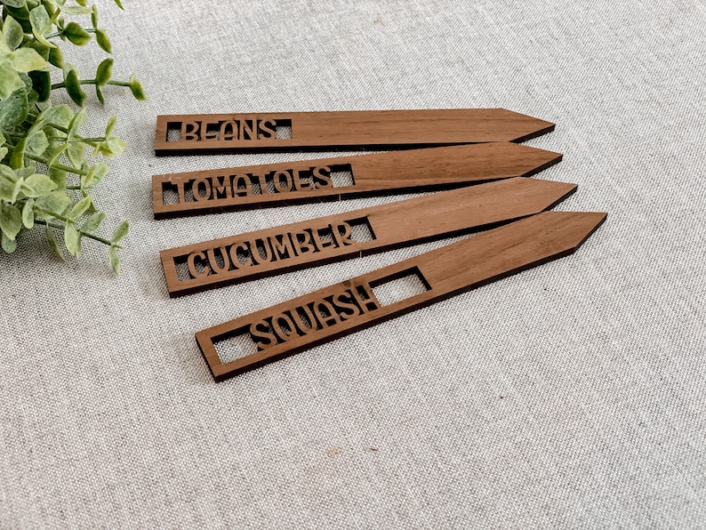 Custom Garden Stakes, 8 Vegetable and Herb Markers, Garden Markers, Gift for Gardener, New House Gift, Housewarming Gift, Herb Garden Label image 6