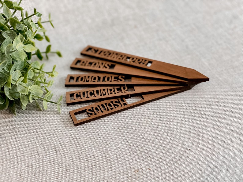 Custom Garden Stakes, 8 Vegetable and Herb Markers, Garden Markers, Gift for Gardener, New House Gift, Housewarming Gift, Herb Garden Label image 2