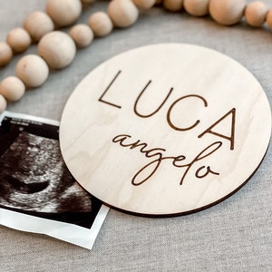 Birth Announcement Name Sign, Wood Engraved Sign, Newborn Photo Prop, Hospital Name Sign, Newborn Sign, Nursery Name Decor, New Baby Gift