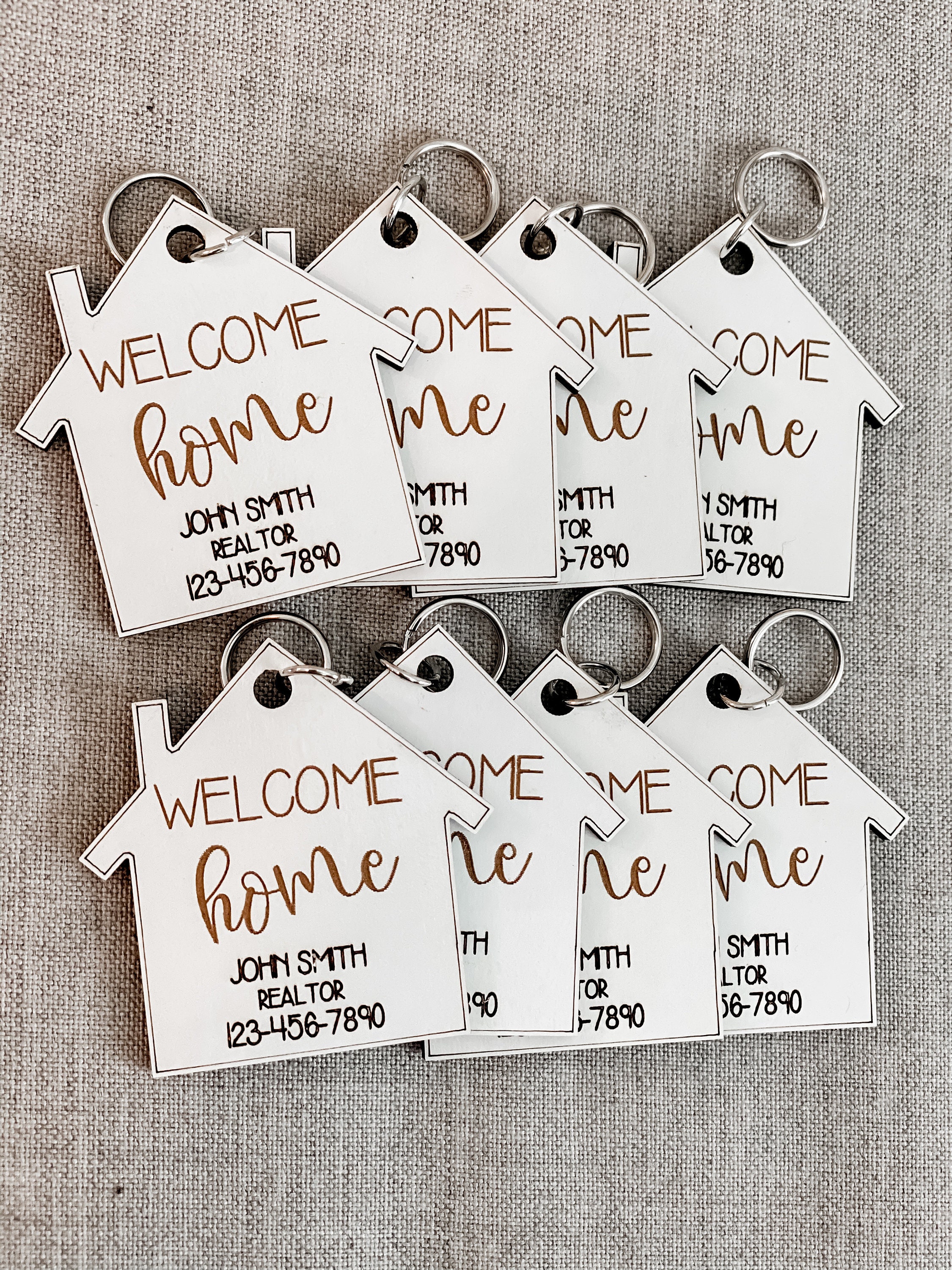 Personalized Home Keychain Custom Real Estate Etsy