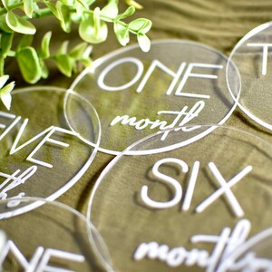 Acrylic Baby Monthly Milestone Photo Prop, Baby Milestone Cards, Month ...