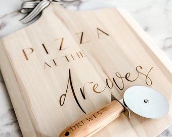 Personalized Pizza Kit, Custom Engraved Pizza Board, Housewarming Gift Basket, Real Estate Closing Gift Basket, Father's Day Gift for Dad