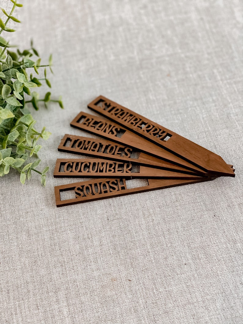 Custom Garden Stakes, 8 Vegetable and Herb Markers, Garden Markers, Gift for Gardener, New House Gift, Housewarming Gift, Herb Garden Label image 7