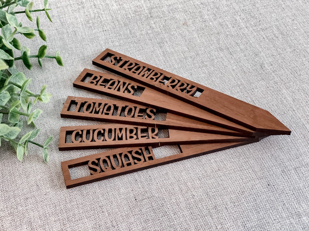 Custom Garden Stakes, 8 Vegetable and Herb Markers, Garden Markers