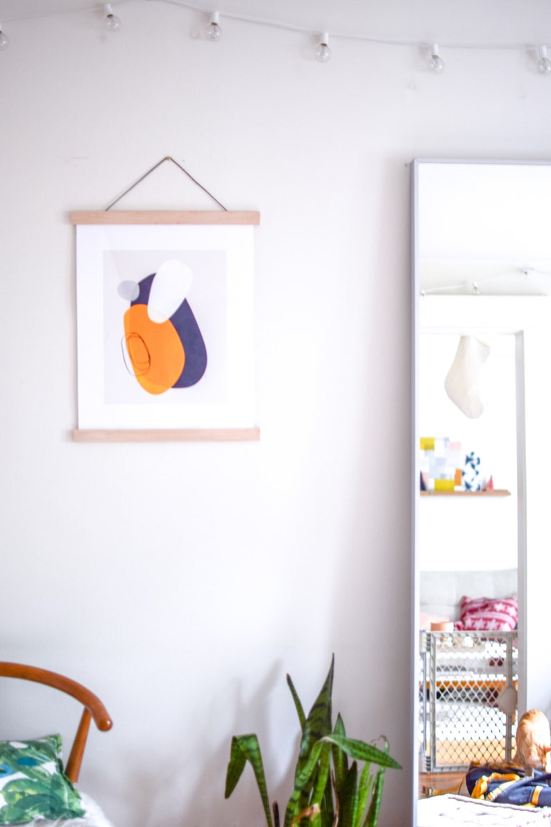 Wood Poster Hanger Art Print Hanger Wood Frame Etsy