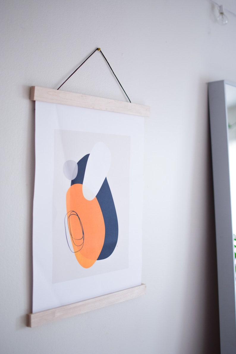 Wood Poster Hanger Art Print Hanger Wood Frame Etsy