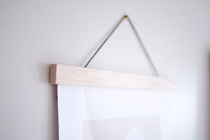 Wood Poster Hanger Art Print Hanger Wood Frame Etsy