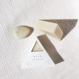 Essential-Oil-Free Herbal Triangle Soap / "Cloud" / Solar-Infused Marshmallow Root, Lavender, Chamomile, Calendula / Organic, Creamy Lather