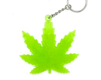 Cannabis 420 Leaf Keychain