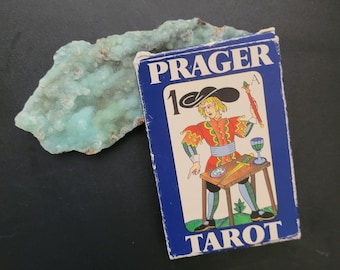 Vintage 1982 PRAGER TAROT Stuart Kaplan Alemán Primera Edición Fuera de Impresión Raro Envío Gratis en EE.UU.