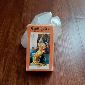 1981 Vintage Cagliostro Tarot Deck Bruno Sigon Published in Italy by Modiano 1st Edition 1st Printing Red Back OOP Free U.S. Shipping