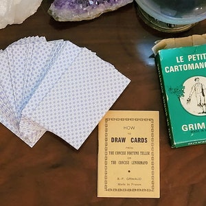 1970 Le Petit Cartomancien Cartes JM Simon Vintage Tarot Fortune Telling Cards Made in France by BP Grimaud Free U.S. Shipping