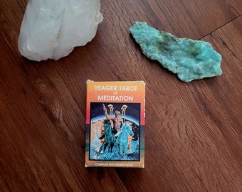 1982 YEAGER Tarot de Meditación por Marty Yeager US Games 1a Edición 1a Impresión OOP Muy Buena Condición Vintage Envío Gratis a EE.UU.