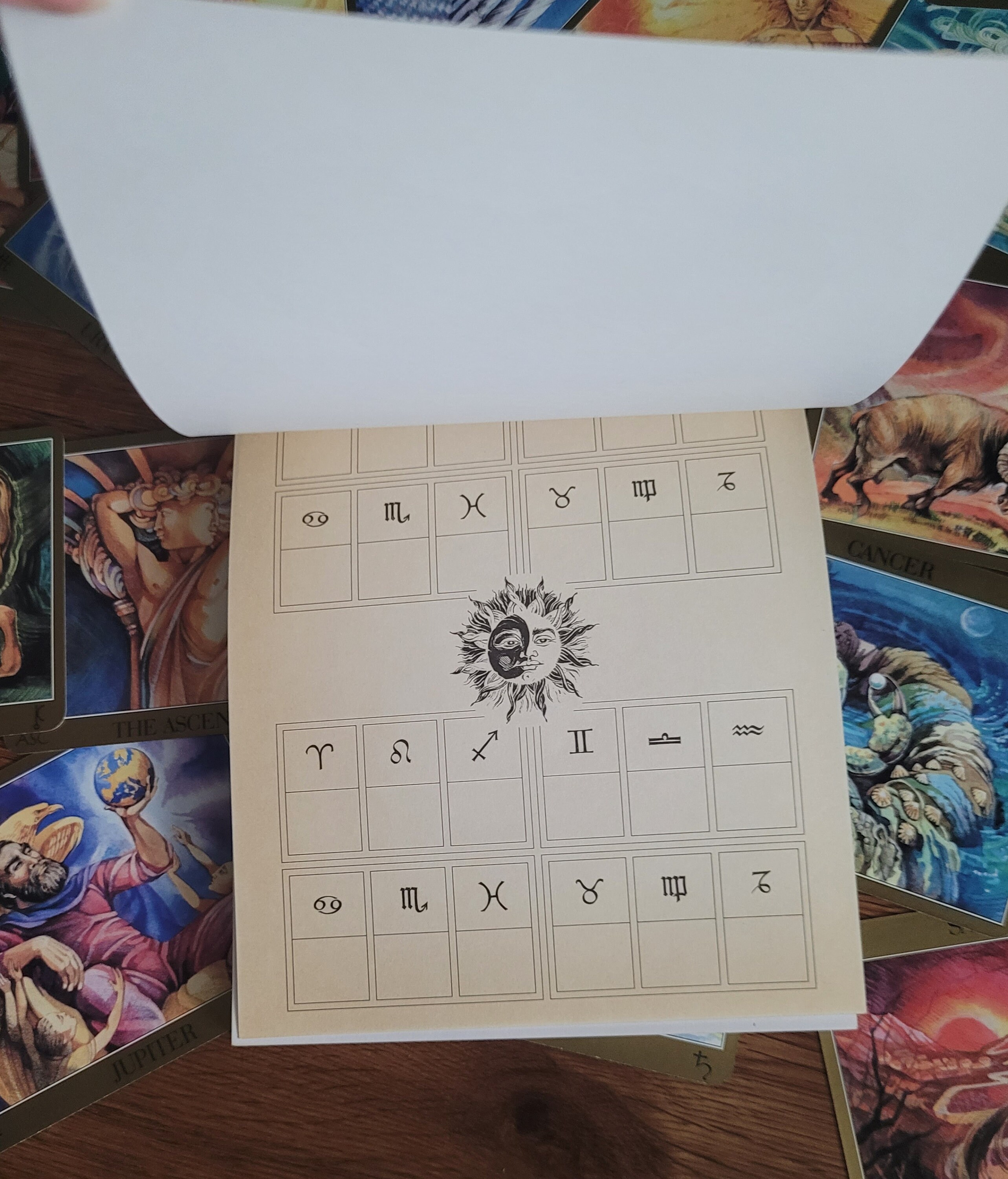 1994 Vintage MYTHIC ASTROLOGY Book, Cards, and Cloth Kit by Liz