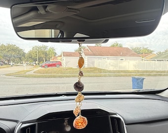 Colgante para espejo retrovisor con forma de concha de mar para coche con temática playera