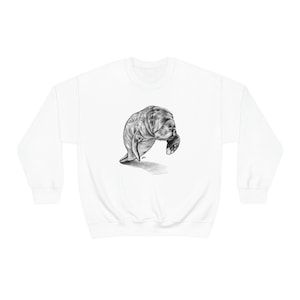 Manatee Sketch Unisex Heavy Blend Crewneck Sweatshirt, Pullover Art graphic Design