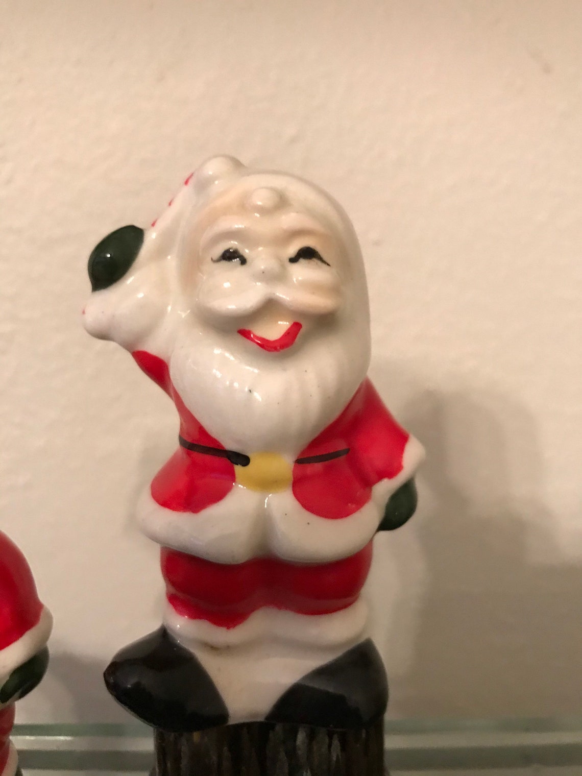 Vintage Christmas Santa Salt And Pepper Shakers Made Japan Etsy