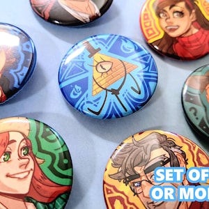 Gravity Falls 1.5" Buttons | Set of 2 or More