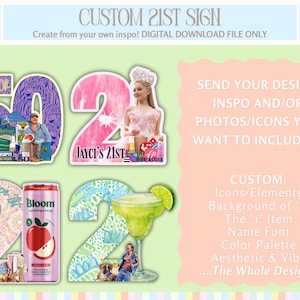 21st Birthday Sign | Birthday Neck Sign | 21st Sign | 21st Wearable ...