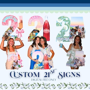 Custom 21st Birthday Sign Digital Download | Custom Birthday Sign | 21st Birthday Sign | Birthday Neck Sign Digital Download