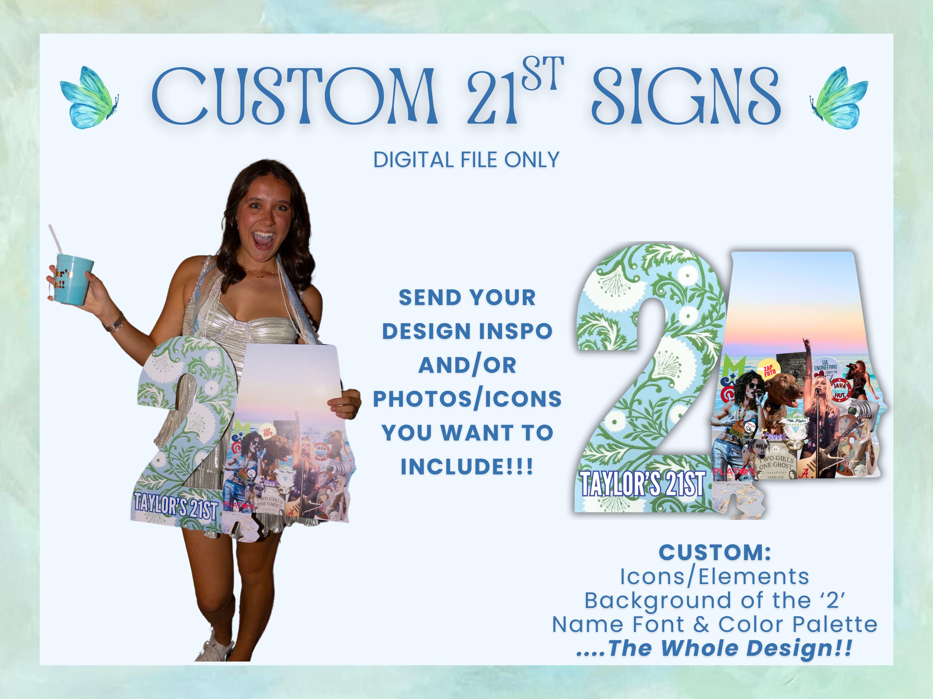 21st Birthday Sign | Birthday Neck Sign | 21st Sign | 21st Wearable ...