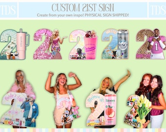Physical 21st Birthday Sign | Birthday Neck Sign | 21st Sign | 21st Wearable Sign | Birthday Sign Necklace | 21st Sign Night
